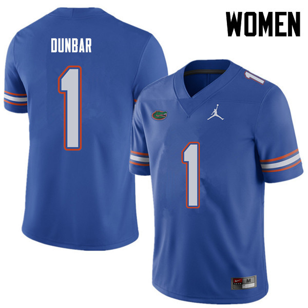 Jordan Brand Women #1 Quinton Dunbar Florida Gators College Football Jerseys Sale-Royal - Click Image to Close